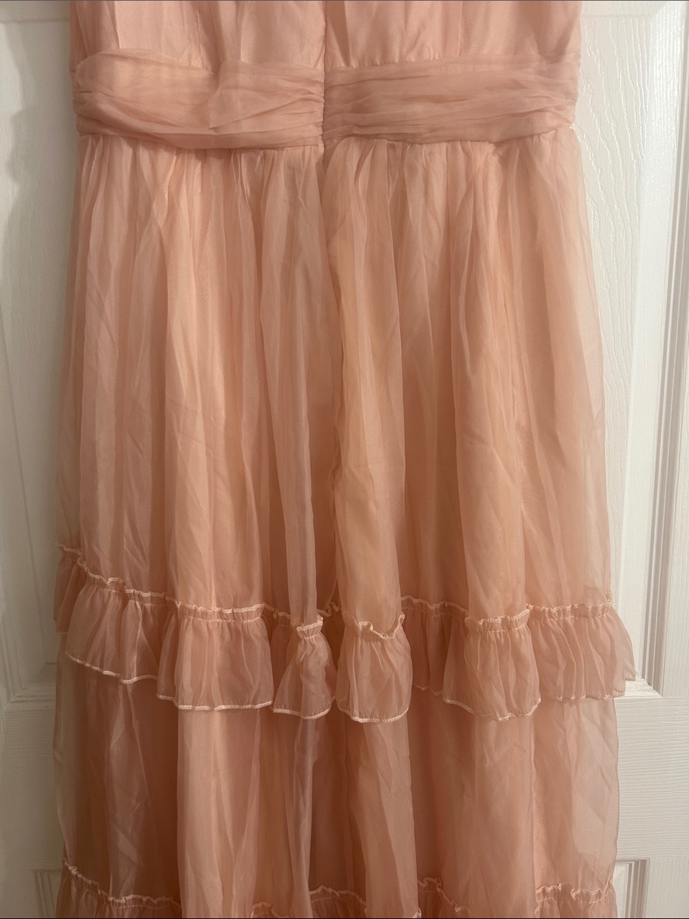 Pink Ruffle Maxi Dress Like New - Picture 14 of 15